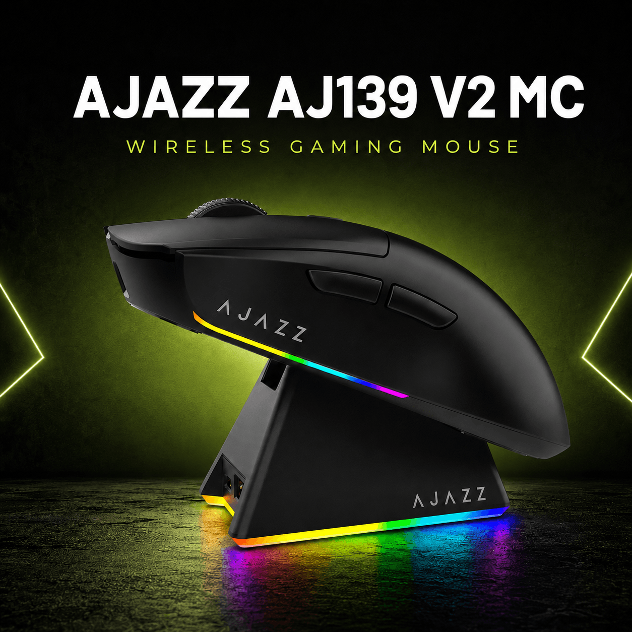AJAZZ AJ139 V2 MC Gaming Mouse with Charging Dock (შავი)