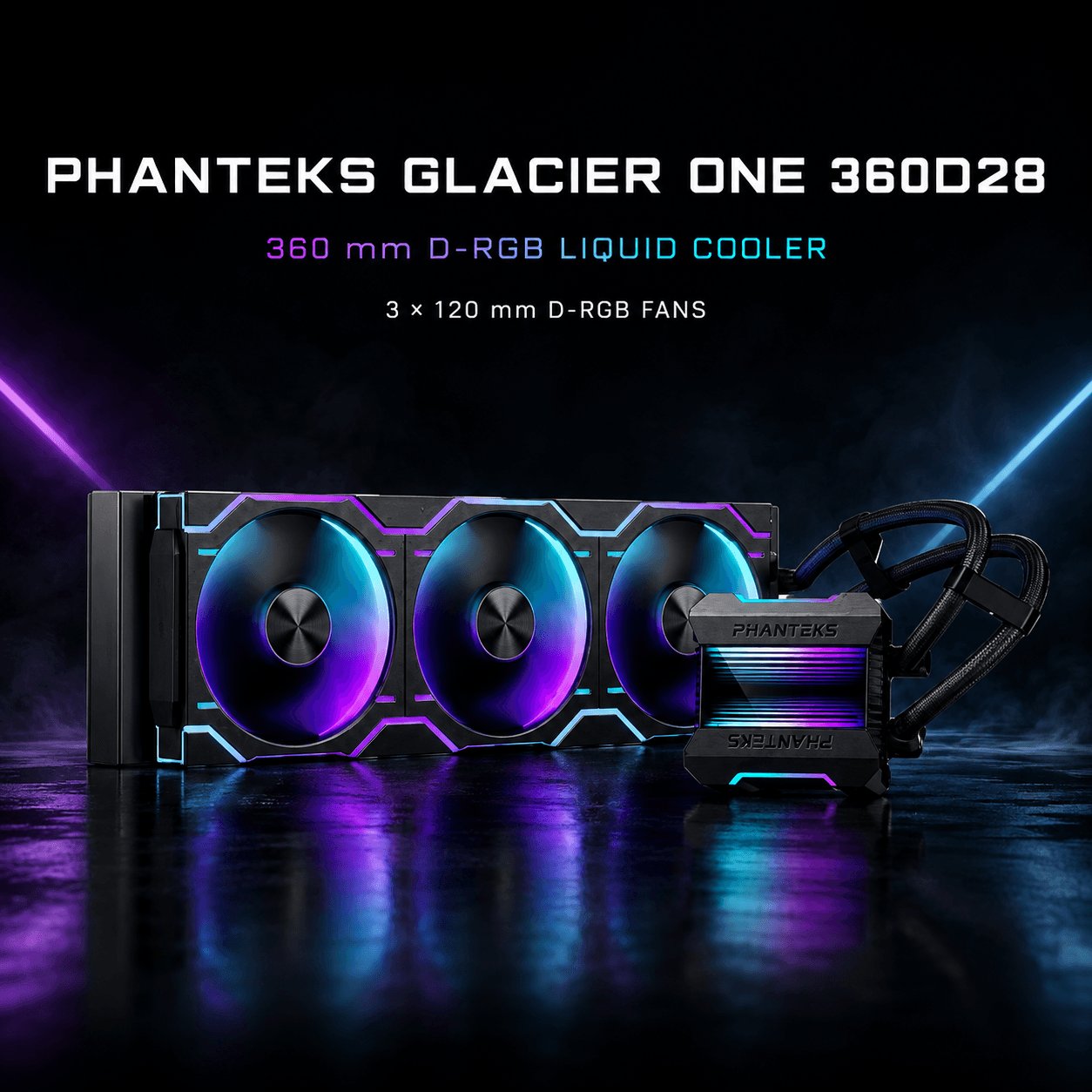 პროცესორის წყლის გაგრილება - Phanteks Glacier One 360D28