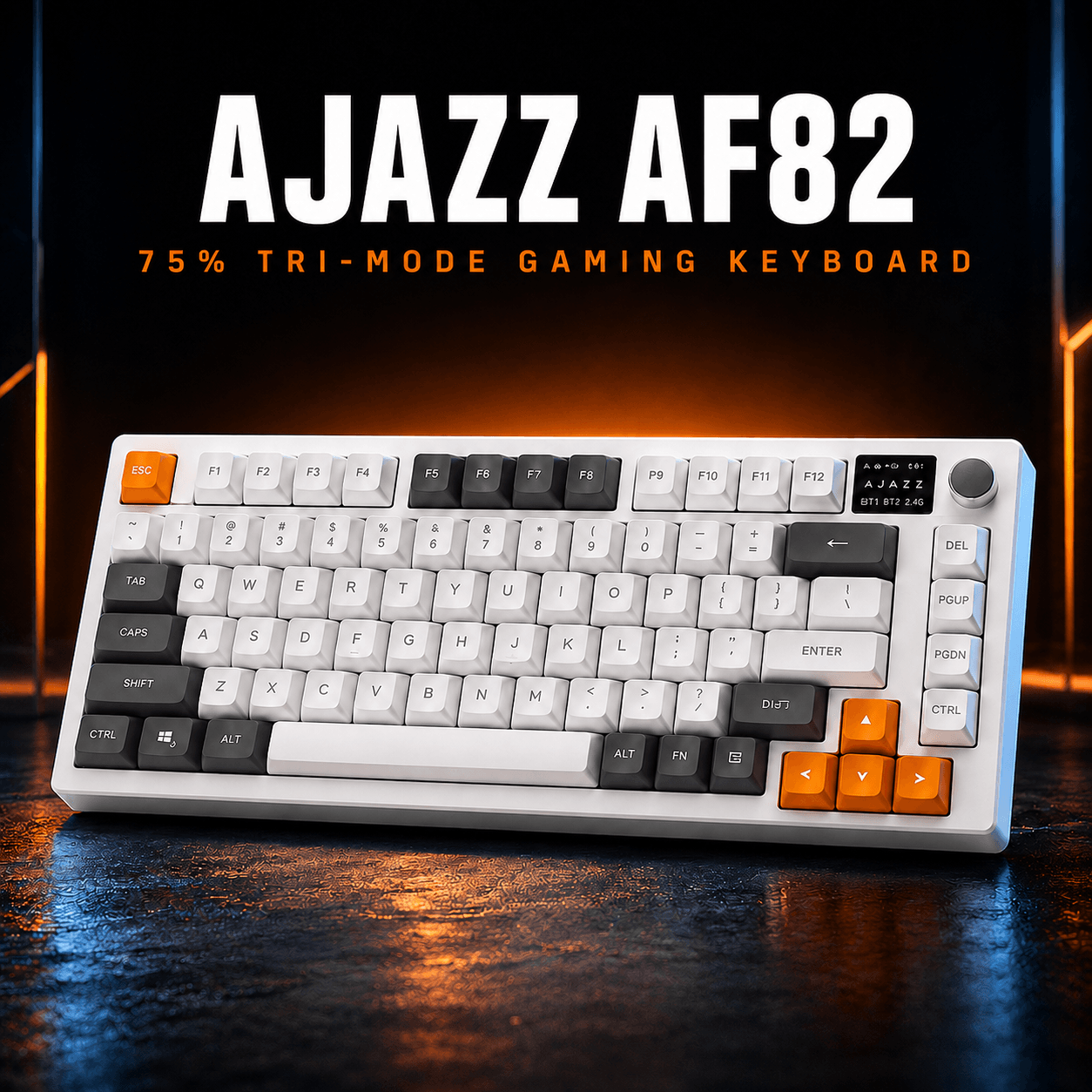 AJAZZ AF82 75% გეიმინგ კლავიატურა თეთრი